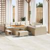 VidaXL 13-piece Garden Sofa Set Beige Poly Rattan, Outdoor Sofa Set, Modular and Rectangular, 3362706