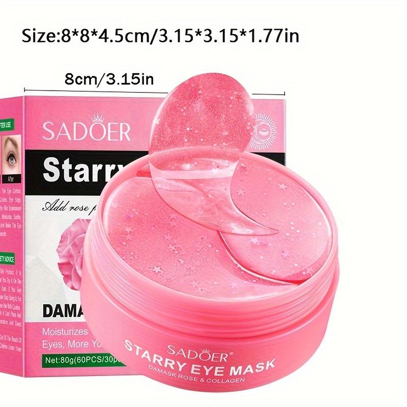 60 шт. SADOER Rose Starry Collagen Eye Mask Anti Dark Circles Remove Eyes Bags Увлажняющие укрепляющие патчи для глаз Уход за кожей вокруг глаз