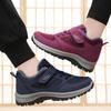 Winter New Men's Cotton Shoes Men's Winter Velvet Thickened Velcro Convenient Elderly Shoes Warm Walking Shoes Cotton Boots Men