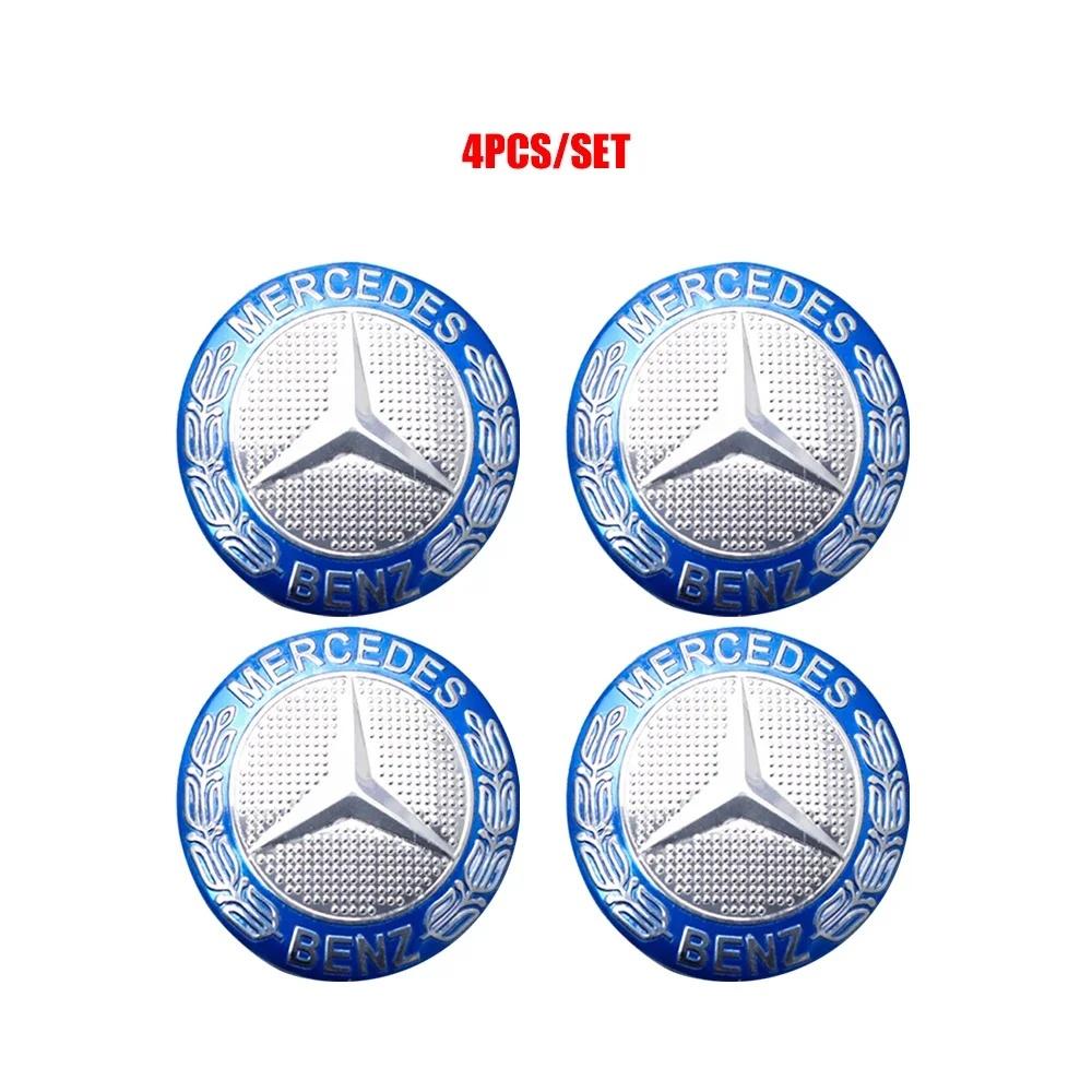 For Benz 4pcs Car Styling Wheel Center Hub Caps Rim Cover Badge Emblem Sticker AMG W213 W124 W108 W126 Exclusive W204 W222 W205