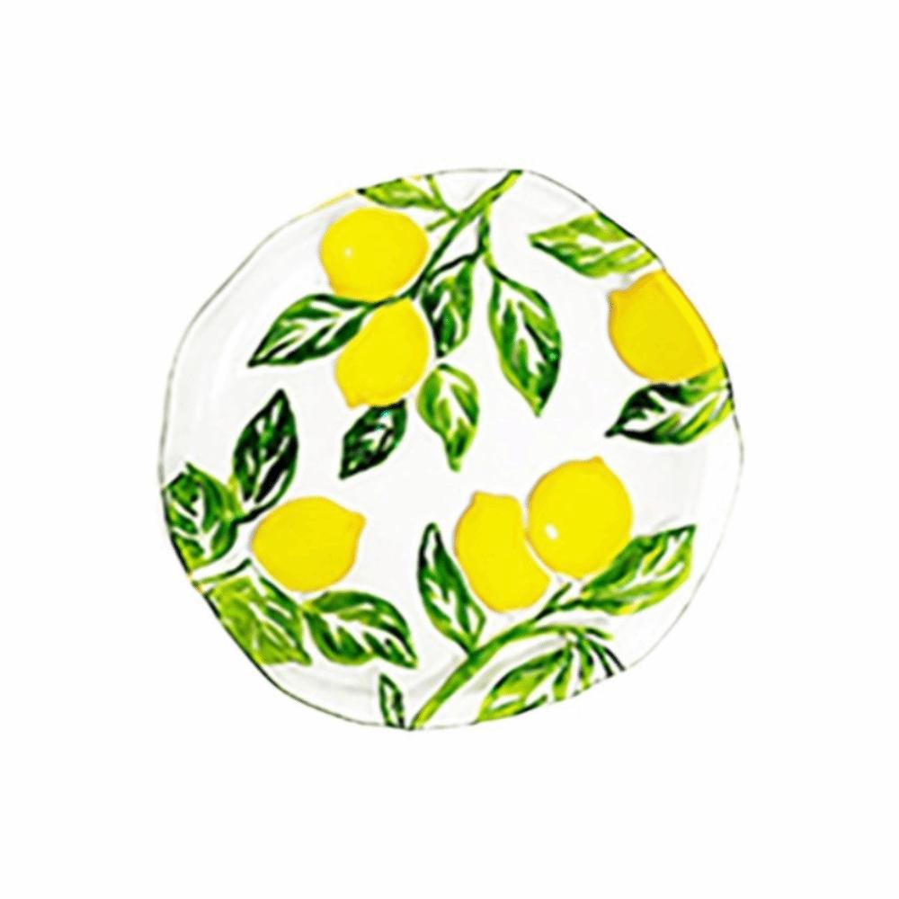 Safe Fruit Plate Lemon Pattern Dinner Plate Multi-purpose Shallow Plate Picnic
