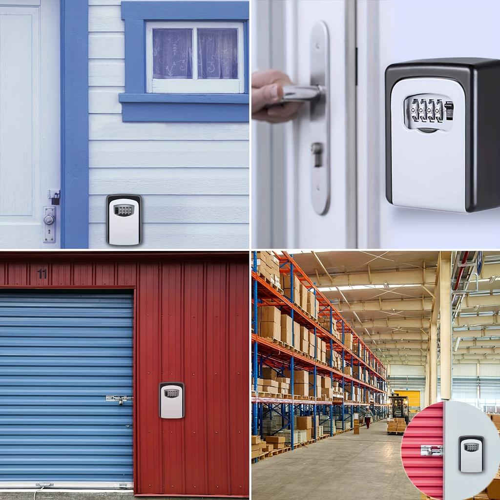 1 шт. Сверхзащищенный откидной сейф для ключей - настенное хранилище ключей из металла и пластика с кодовым доступом - для дома, отеля, путешествий