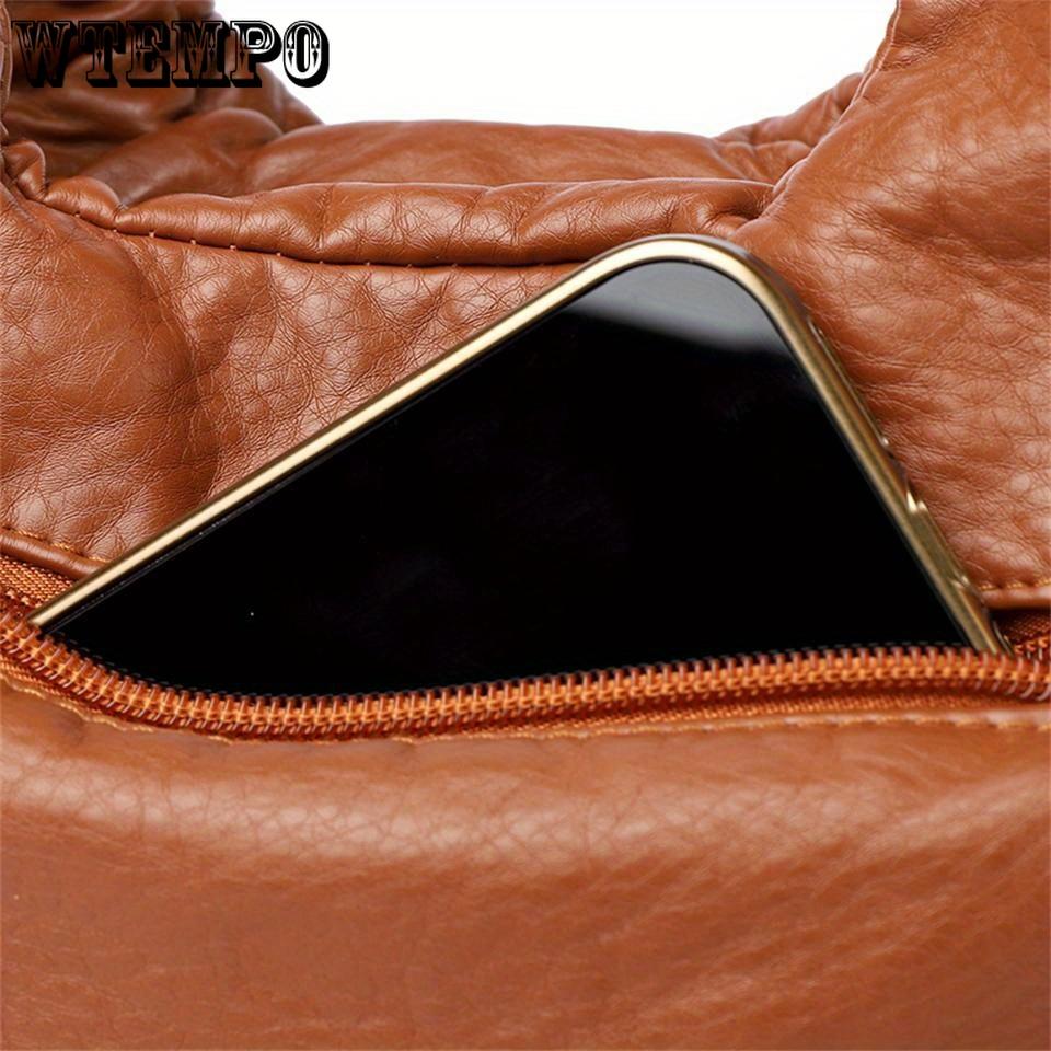 Women's Luxury PU Leather Handbag With Multiple Pockets, Designer Casual Shoulder Bag, Crossbody Style, Versatile For Daily Use