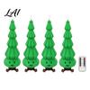 Modern Christmas Decorative Lamps Candle Light 3D Printed Santa Snowman Tree Light with Remote Unique Holiday Interior Lighting Control LED