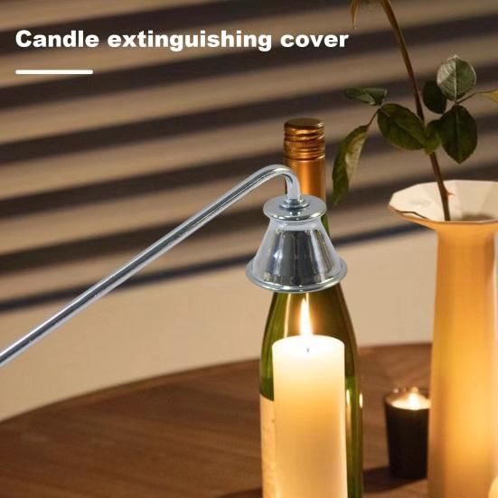 Огнетушитель свечей из нержавеющей стали, инструмент для тушения трубы в американском стиле, элегантная нержавеющая крышка фитиля для тушения пламени свечи