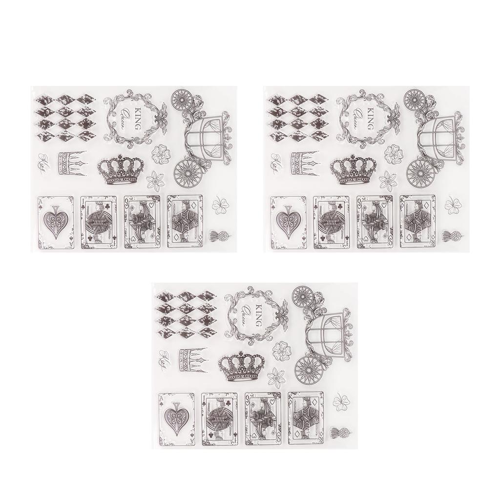 3 шт. Прозрачные штампы Интересный многоразовый материал Прозрачный внешний вид Тиснение Scr