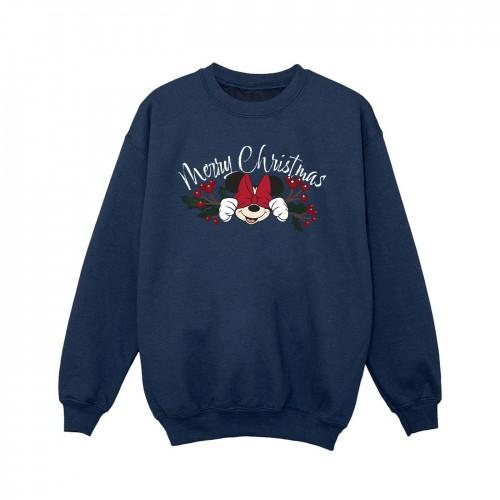 Disney Girls Minnie Mouse Christmas Holly Sweatshirt