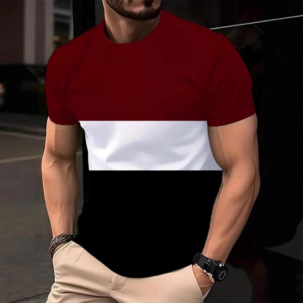 Мужская футболка с 3D-принтом, дышащая, легкая ткань, обычный выпуск, круглый вырез, короткий рукав, комфортная версия