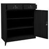 vidaXL Büroschrank Schwarz 90x40x102 cm Stahl