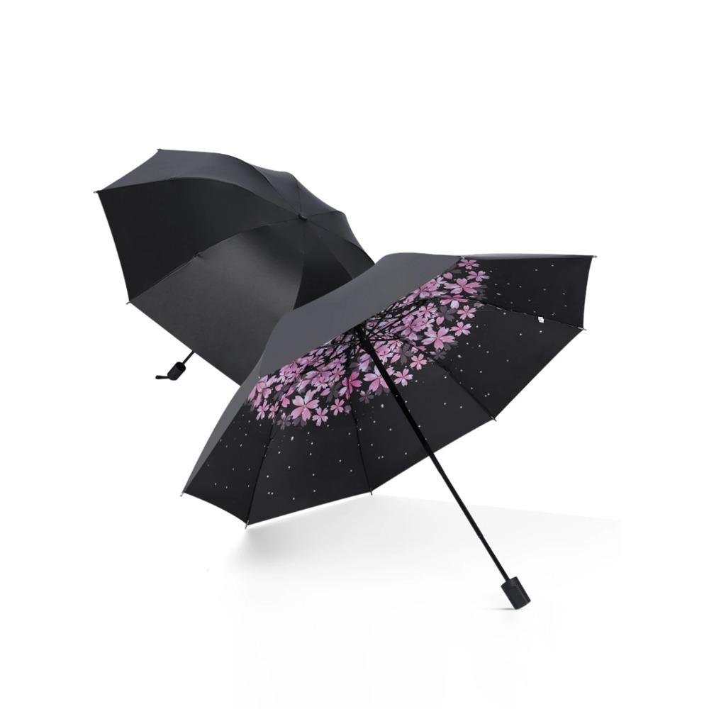 Sun Umbrella UV Protection Small Black Umbrella Sun Umbrella Black Rubber Umbrella Sun Protection Clear Umbrella
