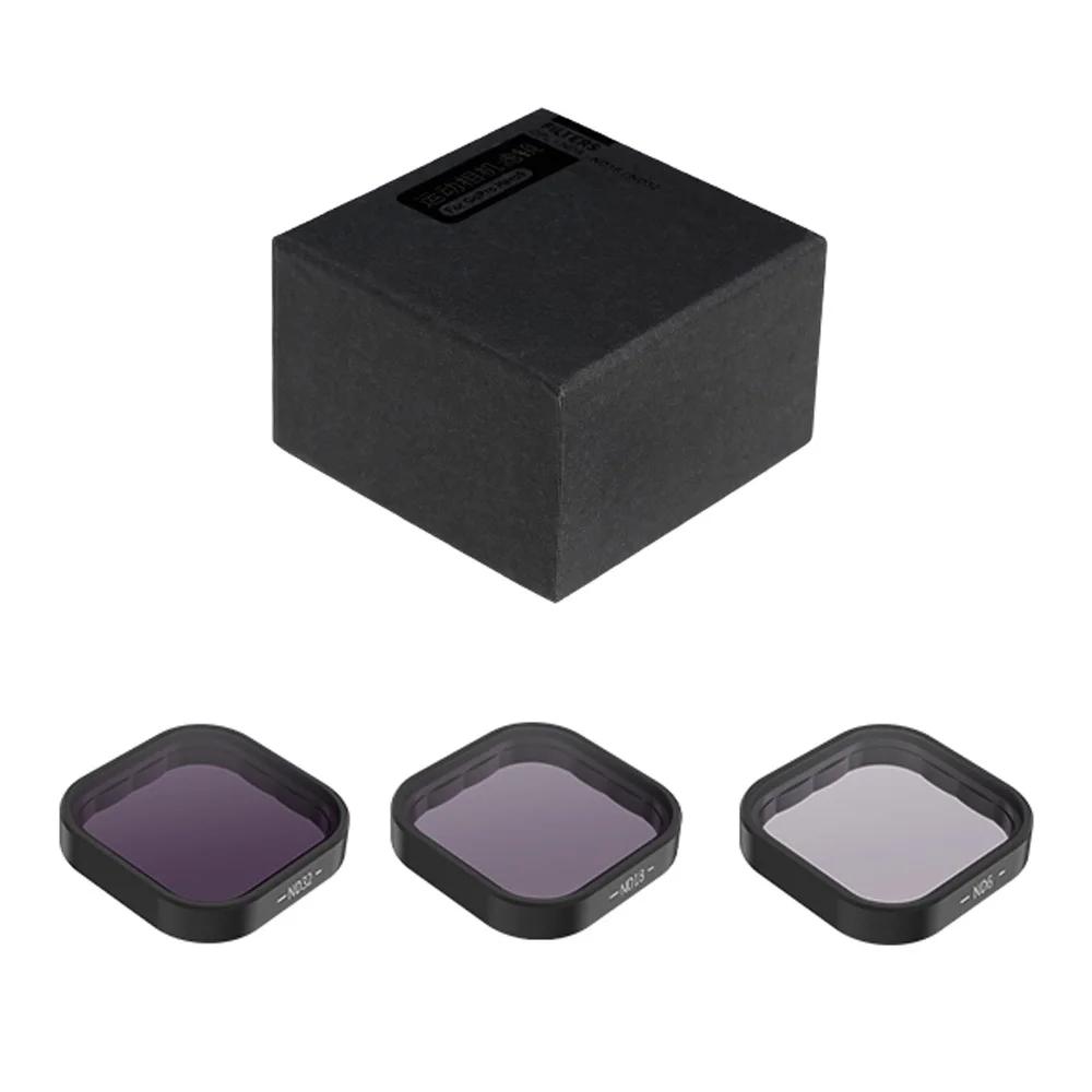 Набор ND8 ND16 ND32 CPL фильтров для объектива Рамка из алюминиевого сплава для GoPro 12 GoPro Hero 11 10 9 Черная Экшн-камера ND CPL Объектив
