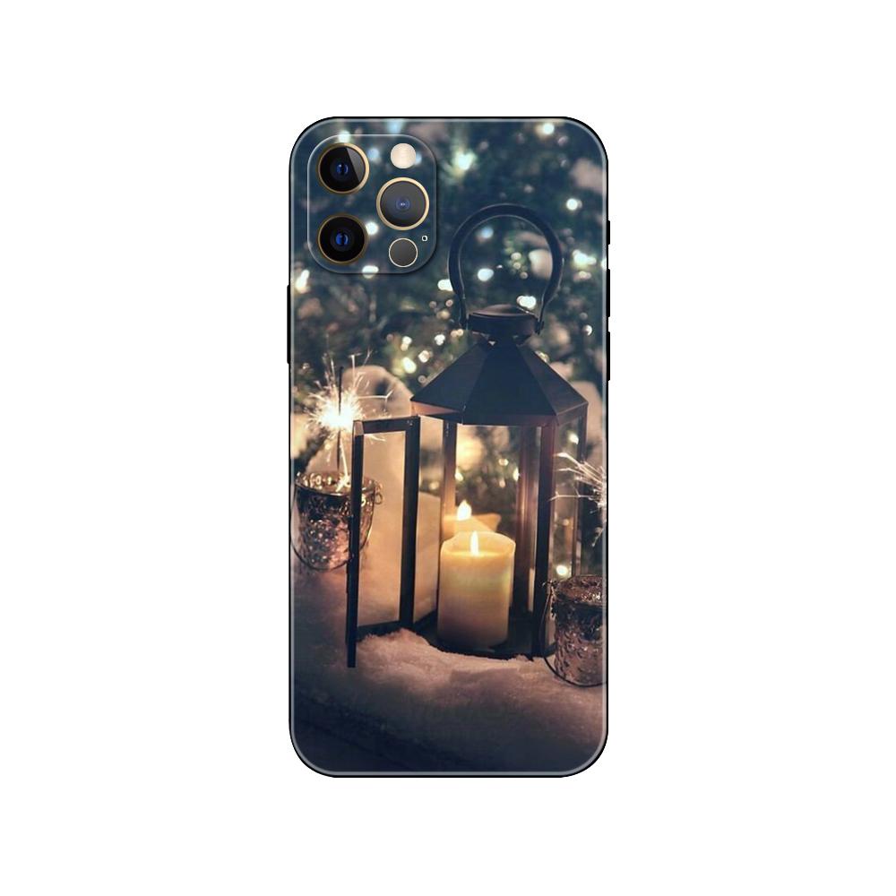 Чехол для телефона Landscape Winter Light Snow для iPhone 2020se 6 6s 7 8 plus x 10 XR XS 11 12 13 mini pro MAX черная задняя крышка из ТПУ