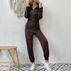 8 Color Women's Stylish Clothing Hooded Long-sleeved Zipper Hoodie Casual Sports Jumpsuits & Rompers