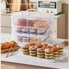1/2-ярусный контейнер для кексов Прозрачная прямоугольная коробка для хранения кексов с крышкой и ручкой 12/24 ячейки Контейнеры для кексов Вечеринка