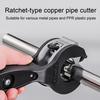 Инструмент для резки труб с храповым механизмом Yousheng Одноручный инструмент для быстрой резки труб для резки труб из нержавеющей стали, меди, алюминия, ПВХ размером 5/16-1-1/8 дюйма