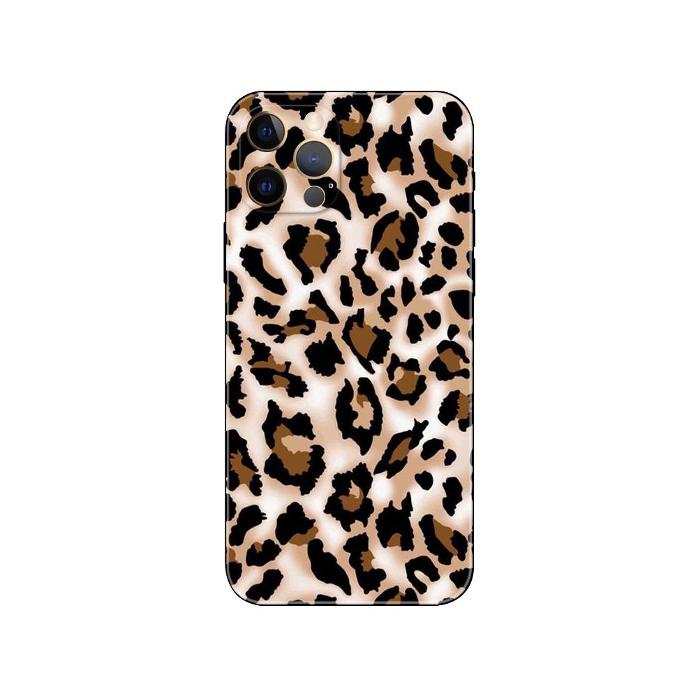 Чехол для телефона из змеиной кожи DIY с леопардовым рисунком для iPhone 5S 2020se 6s 7 8 plus x 10 XR XS 11 12 13 mini pro MAX, черная задняя крышка из ТПУ