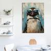Sakura Fox Penguin Owl Eagle Raccoon Flamingo Poster Print Animal Canvas Painting for Living Room Home Decor