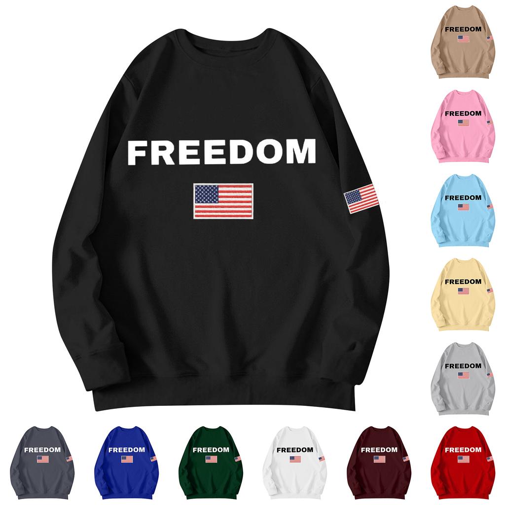 Unisex Printed Round Neck Long Sleeved Loose Fitting Long Sleeved Casual Long Sleeved Top Hoodie