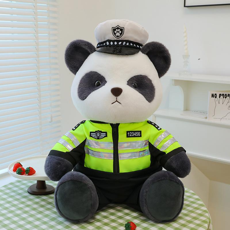 Новая плюшевая кукла Police Panda, тряпичная кукла, креативная плюшевая игрушка Fire Bear, подарок на памятное событие