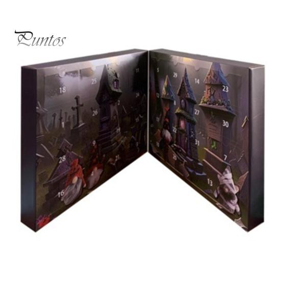 Адвент-календарь на Хэллоуин 2024 года с гномами, календарь обратного отсчета, слепая коробка, мини-фигурки гномов, украшение стола на Хэллоуин для домашней вечеринки