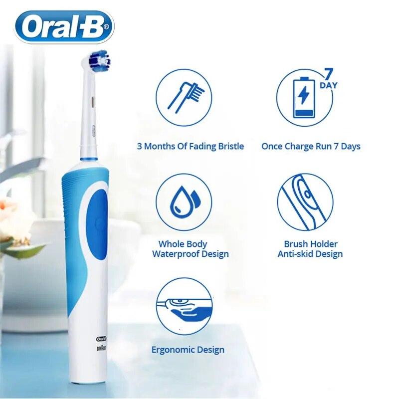Оригинальная электрическая зубная щетка Oral B серии D12, щетка для зубов с вращением, прецизионное чистое отбеливание зубов, щетка для ухода за деснами