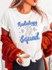 Women'S T-Shirt Featuring An Audiology Squad Graphic, White Short-Sleeve Round Neck Printed Tee - Machine Washable, Casual Style, Comfortable Fit,