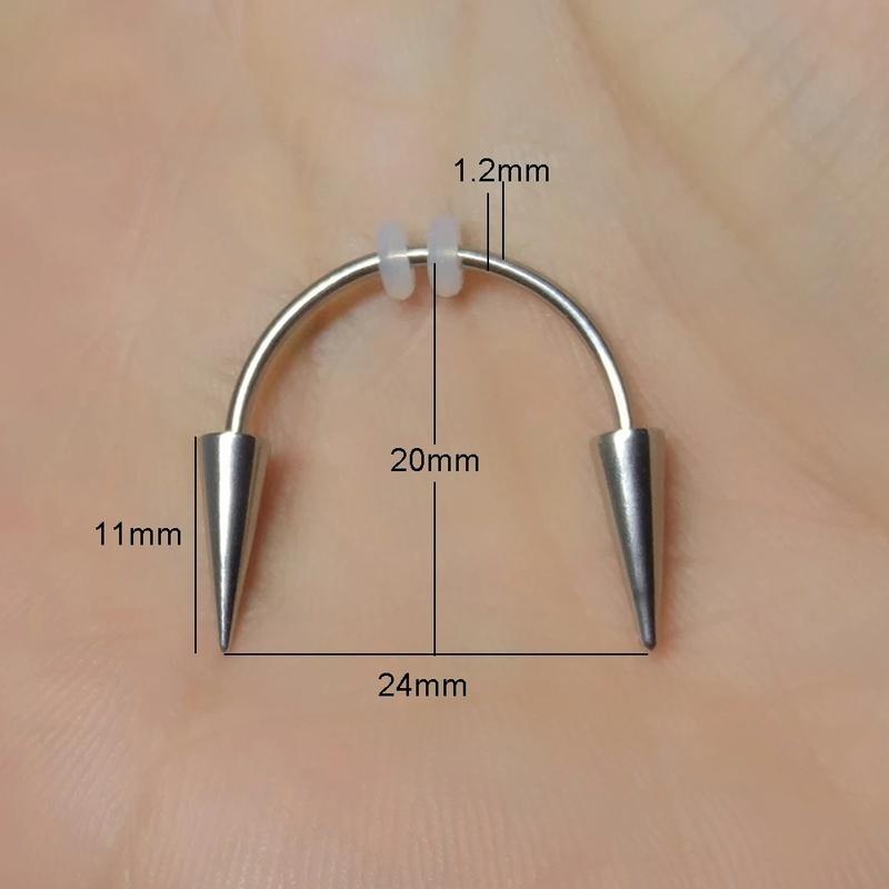 Fashion Lips Ring Stainless Steel Septum Piercing In Mouth Ring Puncture Earrings Hoop Nose Ring Body Piercing Jewelry