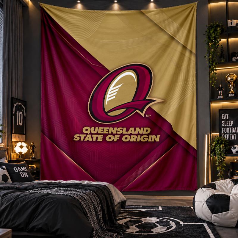 Wall Hanging Tapestry Queensland Maroons Print Cloth for Living Room Bedroom Home Decor