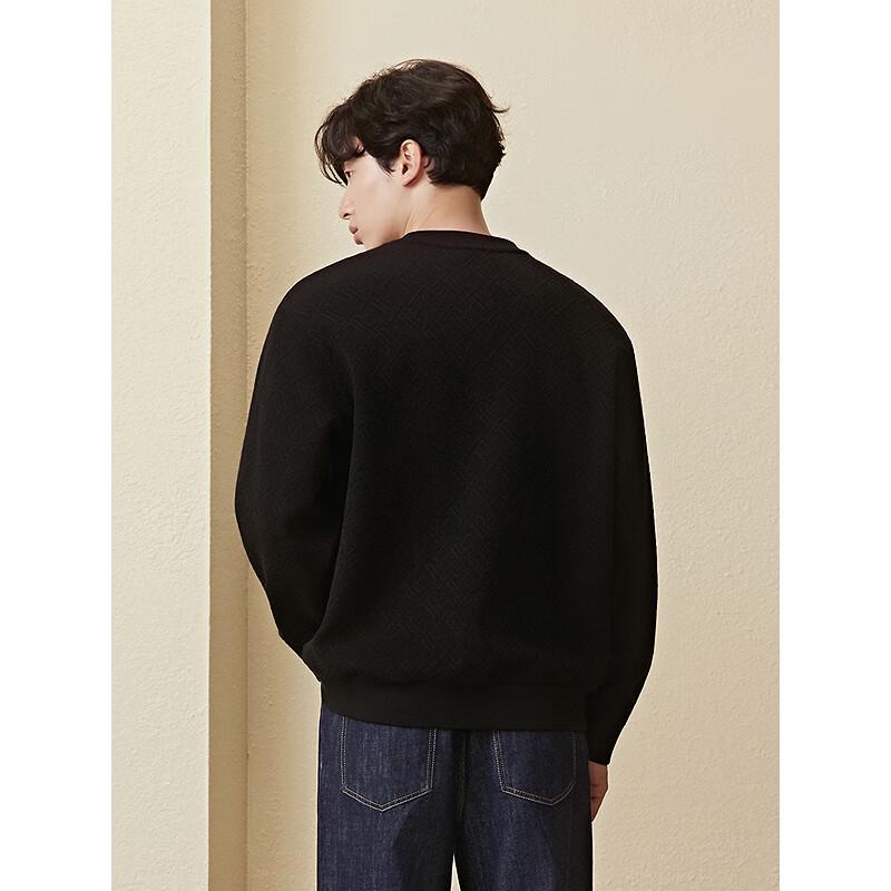 GXG Men's Two-Tone Textured Round Neck Sweatshirt