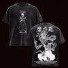 Anime Jujutsu Kaisen Ryomen Sukuna Mahoraga Men's Clothing Womenls Washed Cotton Tee Retro T-shirt Harajuku 2026 Summer T Shirt