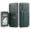 FIERRE SHANN 024 Style For Samsung Galaxy S25 Case Card Holder Kickstand Waxy Texture Leather + TPU Phone Cover
