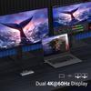Ugreen Док-станция Revodok Pro 210 с двумя расширениями HDMI и одним портом 3.5 мм, передача данных 5 Гбит/с, быстрая зарядка 100 Вт PD, Gigabit Ethernet, слоты для карт Micro SD и TF