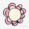 Pink Cartoon Flower Party Birthday Iron On Heat Transfer Printing Vinyl Patches Sticker for Clothes DIY Appliques Washable Patches