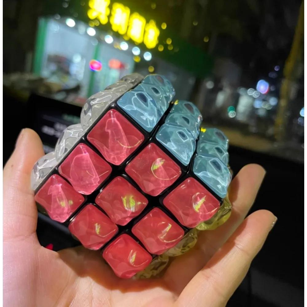 Новый кубик Рубика 3x3 Волна, Магнитный головоломка-куб, Прозрачный магнитный, Детская развивающая игрушка