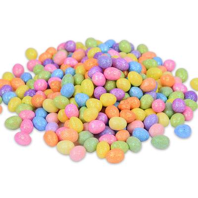 80/160 шт. Разноцветные пасхальные яйца с блестками, пенопластовые, в виде птиц, голубей, Счастливой Пасхи, для вечеринки, украшения дома, детский подарок, наполнитель для корзины, поделки своими руками