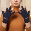Kawaii Thicken Cycling  Letter Panda Women Winter Gloves Korean Mittens Outdoor Gloves