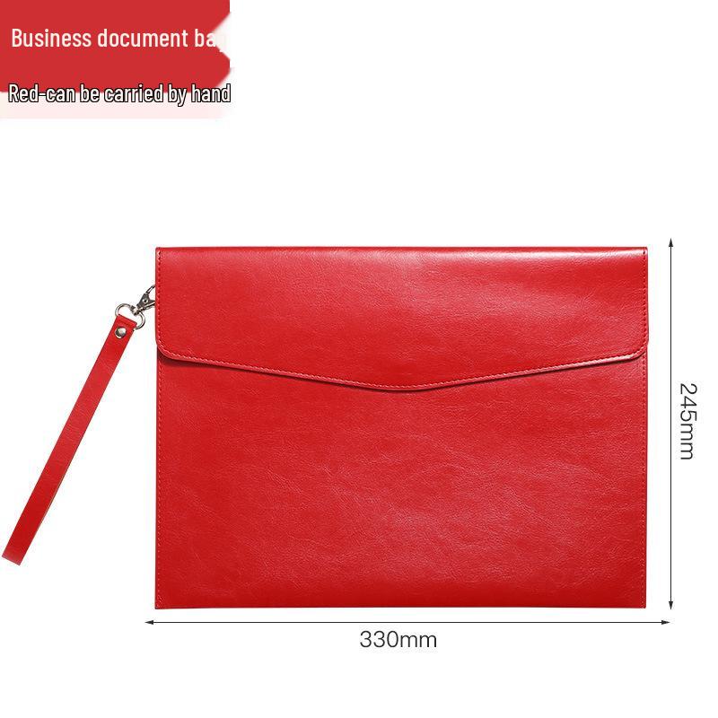 Business A4 PU File Bag - Simple Contract & Meeting Material Storage Envelope