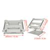 Laptop Stand Heat Dissipation Adjustable Angle Portable Silver Laptop Riser Aluminum Alloy for Desktop
