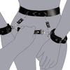 Leather Erotic Bondage Handcuffs Set for Women