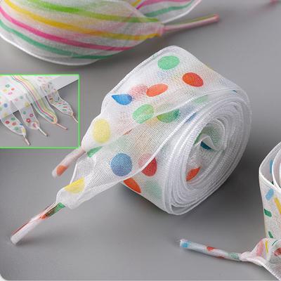 Ширина 2,5 см Длина 80 см/100 см/120 см Прозрачный шнурок для обуви для женщин Девушка Цвет Плоские шнурки Принт Леопард Пряжа Шнурки для обуви