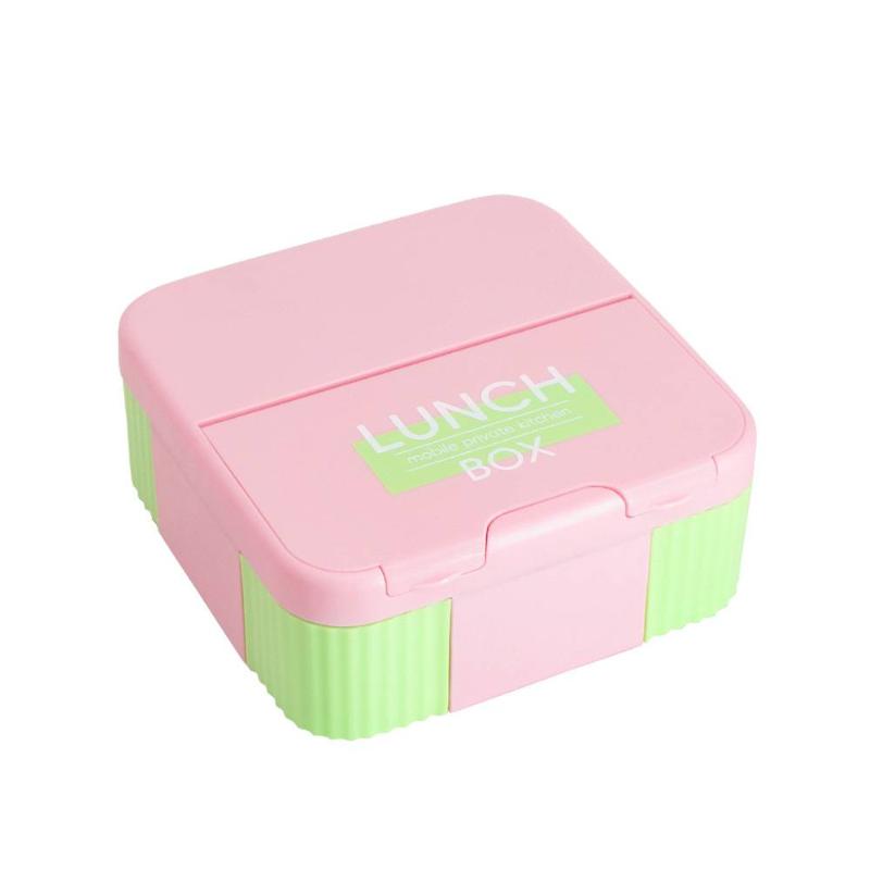 Doge Kids Bento Lunch Box Portable with Utensils 3 Compartment Microwave Safe Food Container for School Picnic
