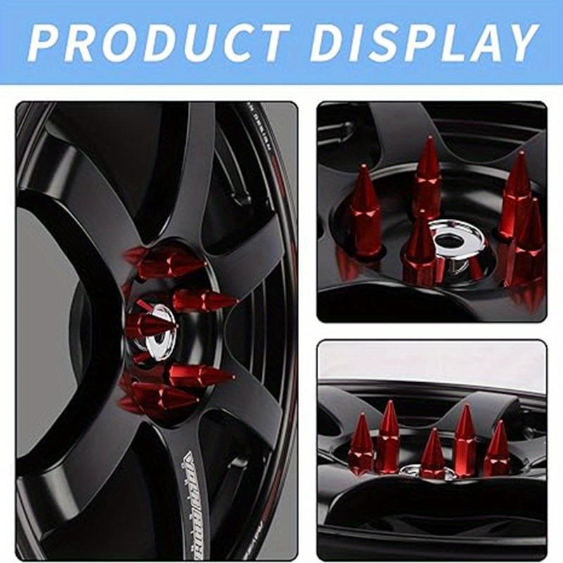 20Pcs M12X1.25 Spiked Aluminium 60MM Extended Tuner Wheels Rims Lug Nuts Racing