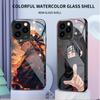 Tempered Glass Casing Naruto Printed Cartoon Protective Cover Soft Case Shell for iPhone Samsung