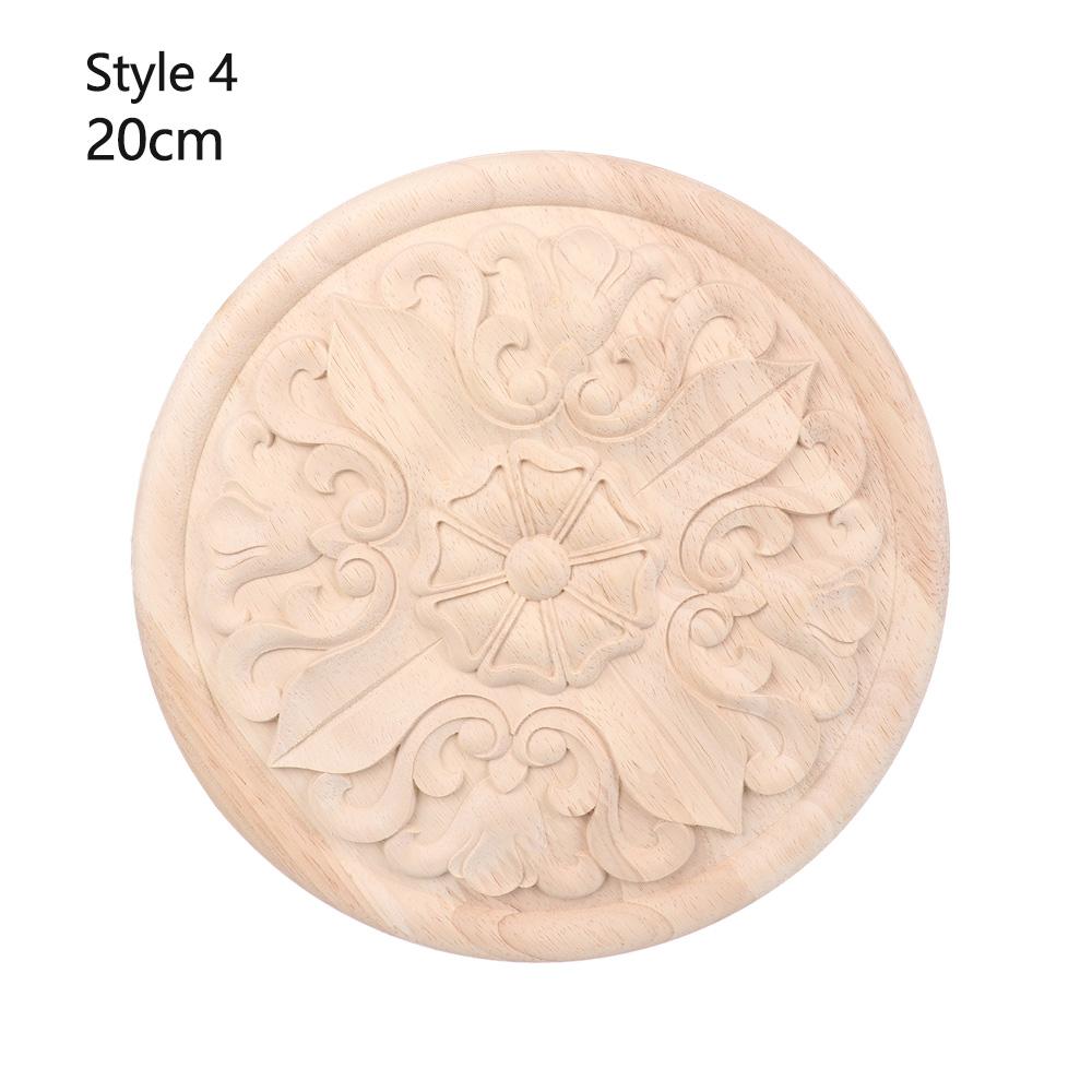 Furniture Parts Woodcarving Decorative Corner Appliques Frame Wood Carved Wooden Figurines Crafts