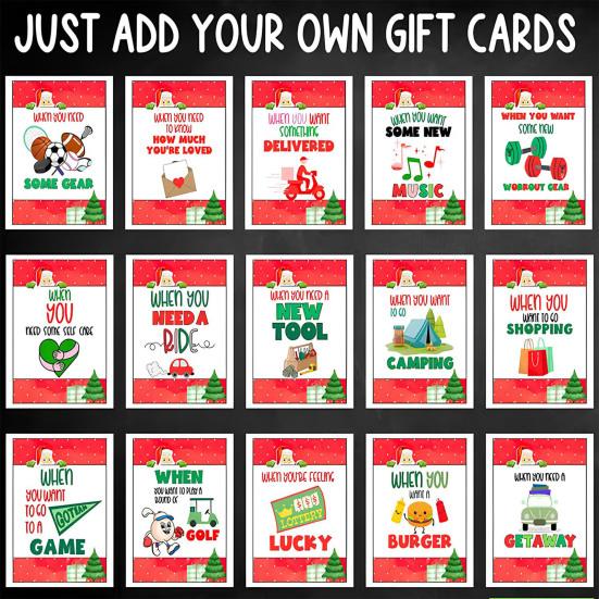 Рождественская книга подарочных карт Красочный уникальный органайзер для подарочных карт Праздничное украшение для вечеринки Праздничный сюрприз для семьи друзей