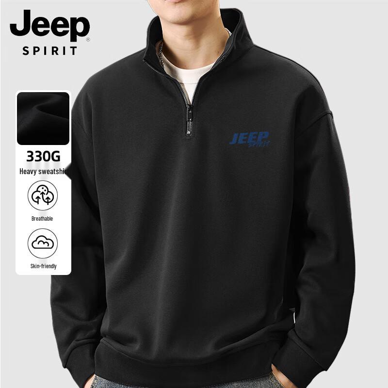 Мужской свитшот JEEP SPIRIT из плотного материала со стойкой