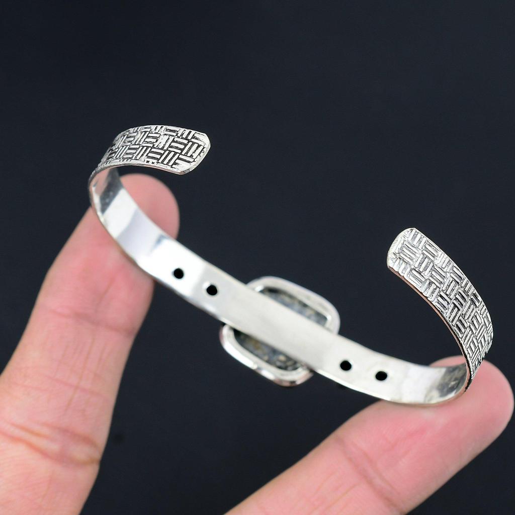 Сияющий Малигано Яшма Драгоценный камень Шпинель Сестра Артизан Уникальный Браслет 925 Серебро