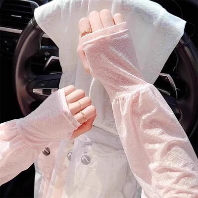 Кружевные рукава из ледяного шелка для женщин – Дышащие, защита от УФ-лучей, Идеальны для лета на открытом воздухе и для велоспорта