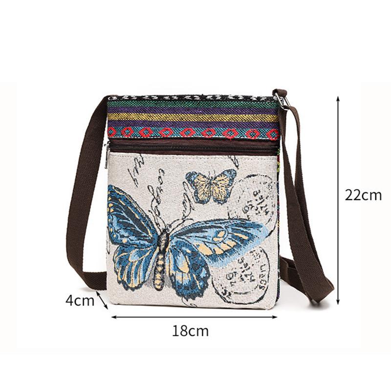 Yogodlns Женская сумка через плечо, кошелек для телефона, сумка в этническом стиле, маленькая холщовая сумка с вышивкой в ​​стиле ретро