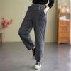 Women Winter Warm Down Cotton Pants Thick Padded Quilted Trousers Joggers Elastic Waist Casual Trousers